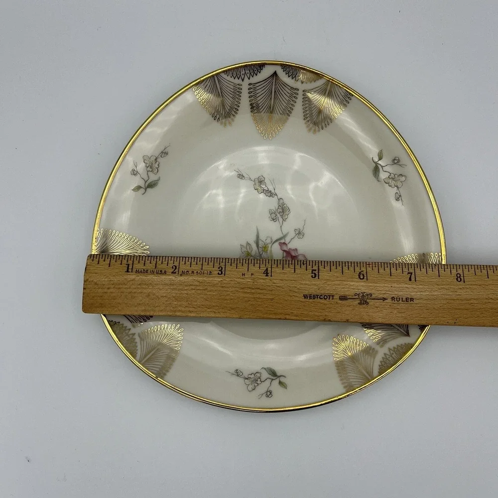 3 Pcs Winterling Roslau Trio Tea‎ Cup Saucer Dessert Luncheon Plate Floral Gold